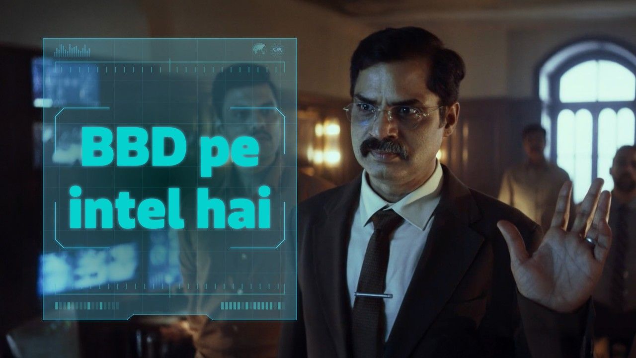 A man in a dark suit raises his hand beside a screen reading "BBD pe intel hai", Flipkart Big Billion Days 2026