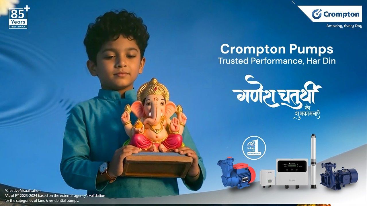 Crompton Pumps, Ganesh Chaturthi AI film (IntelliSense SmartPro): Ganesh Chaturthi 2026 ad